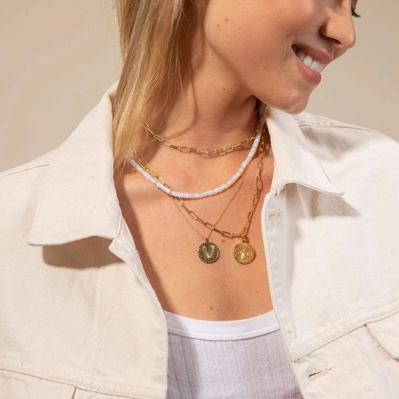 Gorjana Jewelry - Gorjana // Parker Gem Necklace (Opalite Glass)